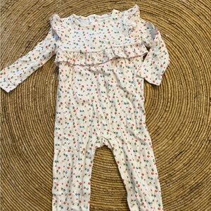 Net new Janie and Jack floral one piece girls size 18-24 months.